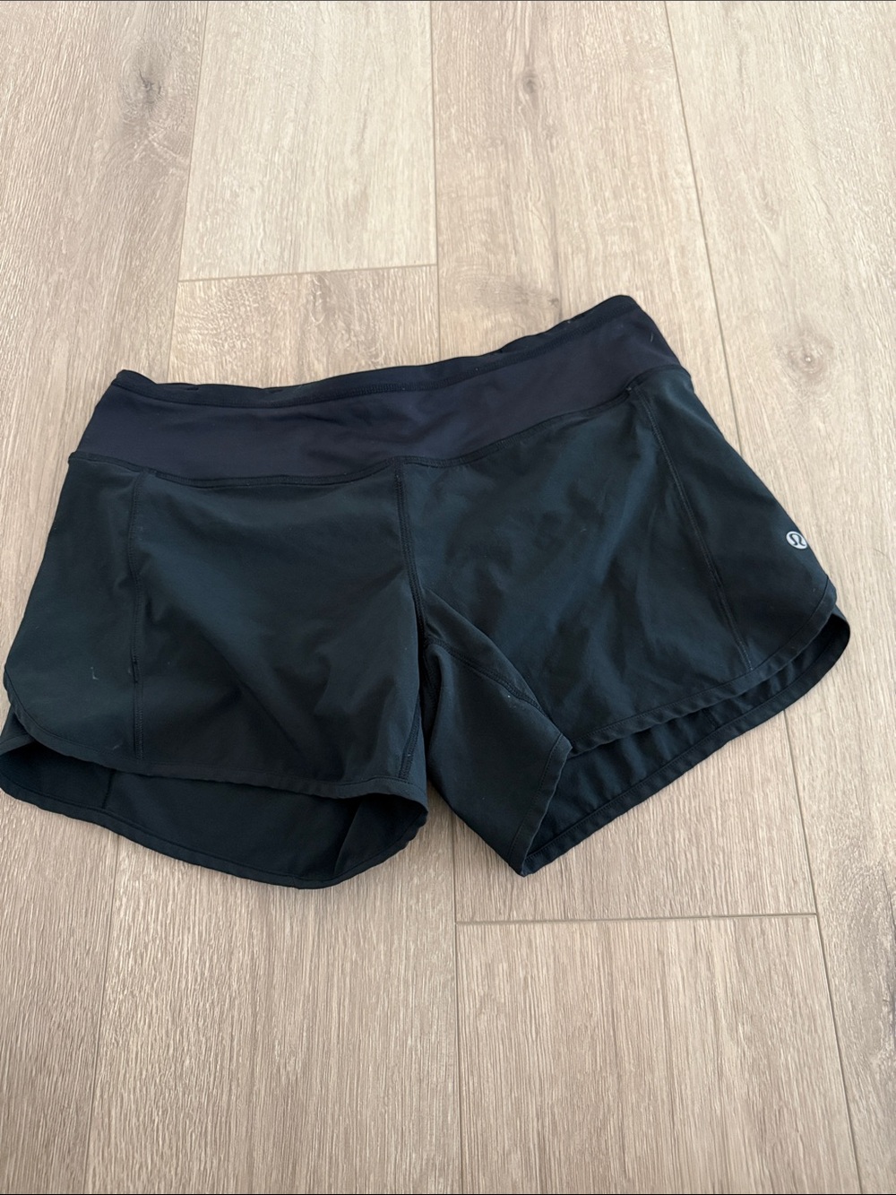 lululemon athletica Black Athletic Shorts with Wide Waistband